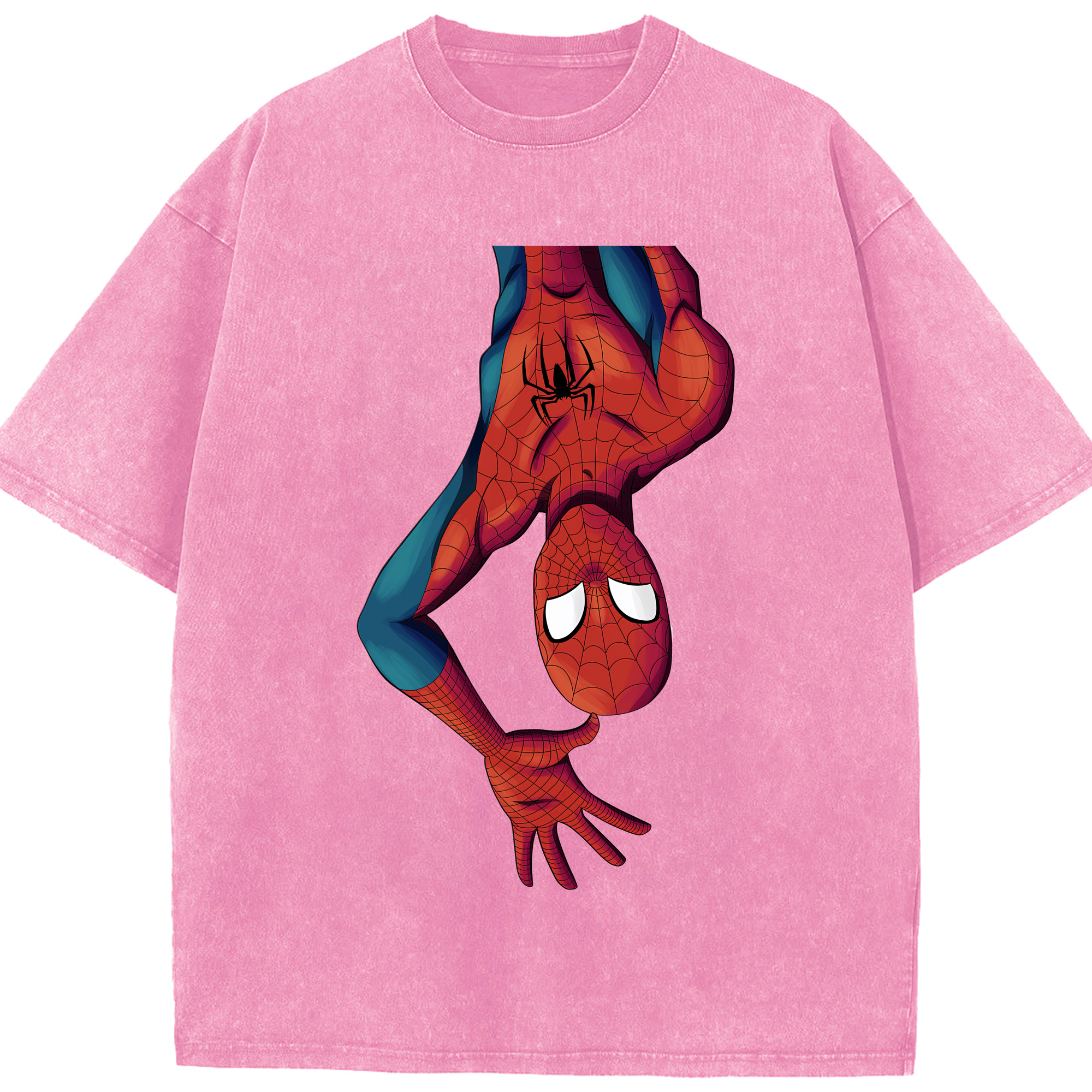 （画像用） Spider Man スパイダーマン 綿100% ヴィンテージ風 半袖Tシャツ（フロントプリント）